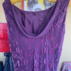 Vintage silk velvet burnout dress
